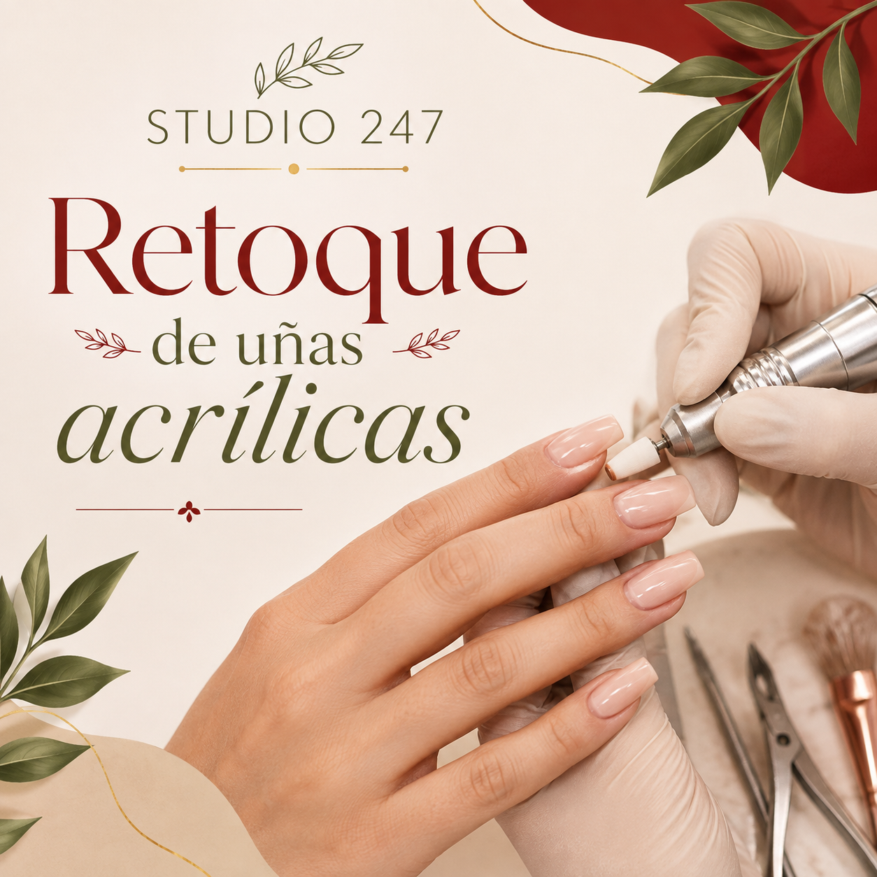 Retoque de uñas acrílicas